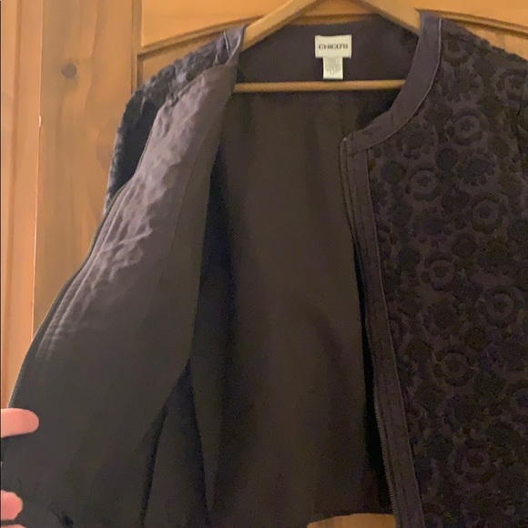 Chico’s chocolate color blazer, size 1 - Picture 6 of 6